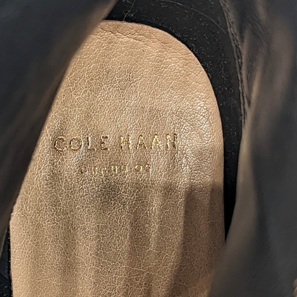 Cole Haan Grand.os Snakeskin Leather Boots Black Women's Size 6. - Picture 9 of 10